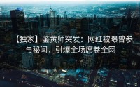 【独家】鉴黄师突发：网红被曝曾参与秘闻，引爆全场席卷全网