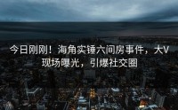 今日刚刚！海角实锤六间房事件，大V现场曝光，引爆社交圈