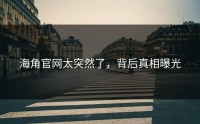 海角官网太突然了，背后真相曝光