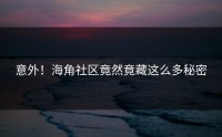 意外！海角社区竟然竟藏这么多秘密