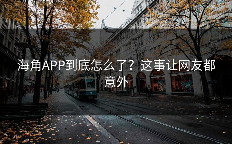 海角APP到底怎么了？这事让网友都意外