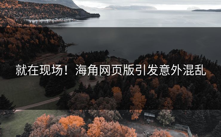 就在现场！海角网页版引发意外混乱