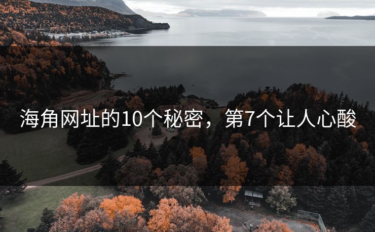 海角网址的10个秘密，第7个让人心酸