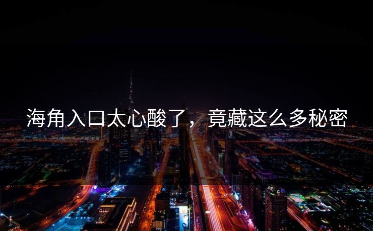 海角入口太心酸了，竟藏这么多秘密