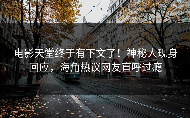 电影天堂终于有下文了！神秘人现身回应，海角热议网友直呼过瘾